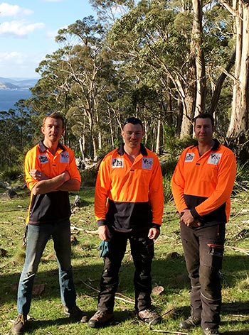 Rob, Troy and Russell on Bruny Island saving the Swift Parrot